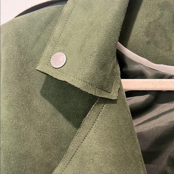 Green Women's Moto Jacket Zipper Pockets Size XS - Picture 6 of 8